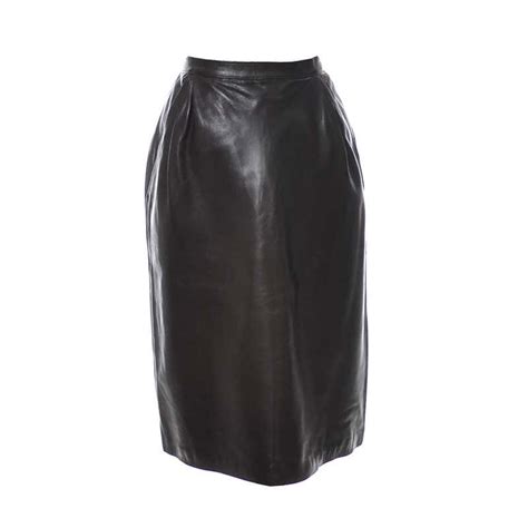 ysl leather skirt|SAINT LAURENT Leather skirt .